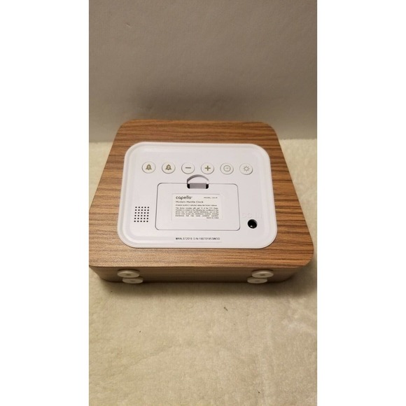 Capello Modern Mantle Clock Dual Alarm Woodgrain Finish LED Display NOB - Picture 5 of 6